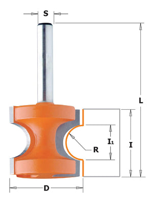 Bead & Bull Nose Router Bits